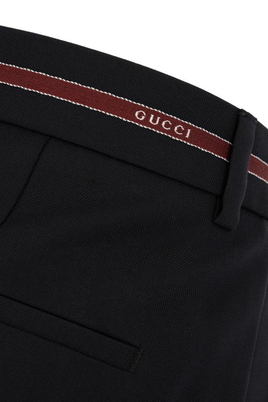 25FW 구찌 셀비지 디테일 울 팬츠 832544Z7AQV 4668 BLU RED - GUCCI