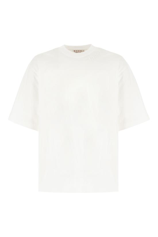 25FW 마르니 반팔 티셔츠 HUMU0287X0UTC406 00W01 LILY WHITE