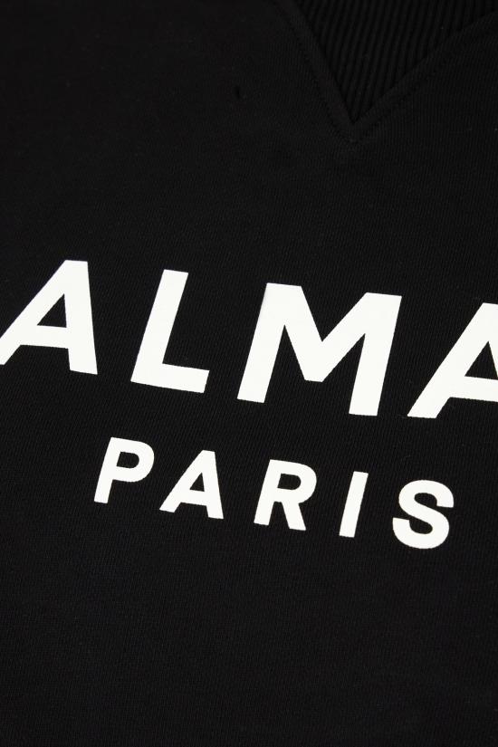 26SS 발망 긴팔 티셔츠 EF1JQ002BB02 EAB NOIR BLANC - BALMAIN