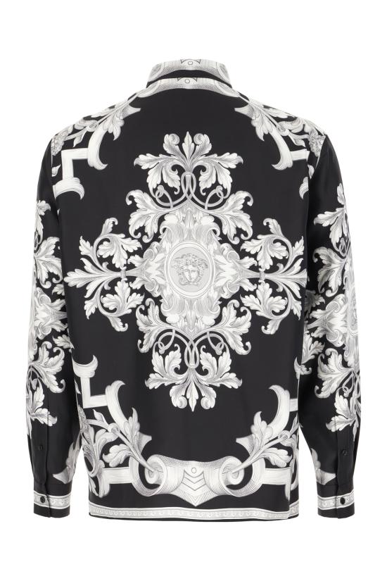 25FW 베르사체 긴팔 셔츠 10194381A14713 5B950 BLACK SILVER - VERSACE