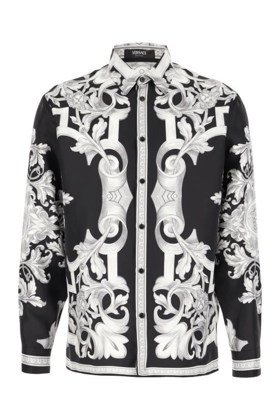 25FW 베르사체 긴팔 셔츠 10194381A14713 5B950 BLACK SILVER