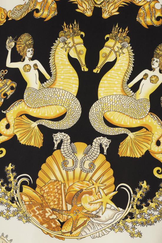 25FW 베르사체 긴팔 셔츠 10194381A14567 5W800 IVORY BLACK GOLD - VERSACE