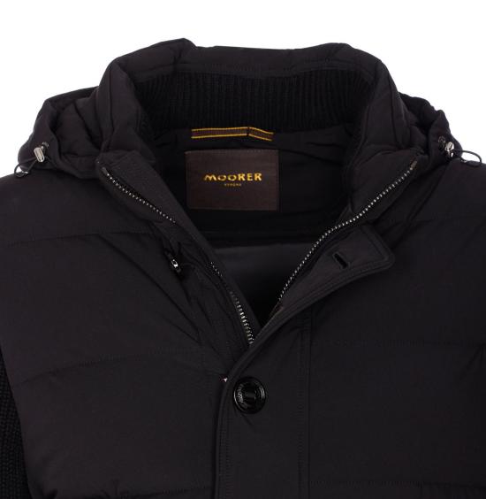 25FW 무레르 포스콜로 KNM 패디드 봄버 니트 자켓 FOSCOLOKNMU0001 Black - MOORER