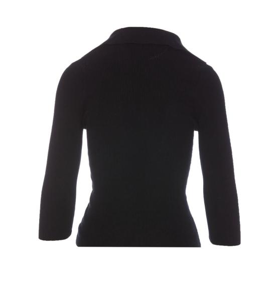 25FW 비비안웨스트우드 MARINA 마리나 오브 자수 폴로 스웨터  18030040Y001VN401 Black - VIVIENNE WESTWOOD