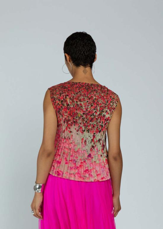  넘버 식스 민소매 티셔츠 No.6 레이 탑 로즈 플로럴 - NO.6