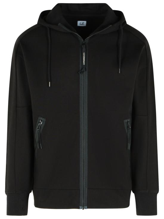 25FW 씨피 컴퍼니 레이즈드 플리스 후드 집업 RCCMSS715A 005086W999 Black