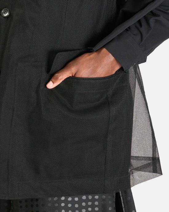  꼼데가르송 자켓 블랙 Comme Des Garçons 메쉬 조끼 - COMME DES GARCONS