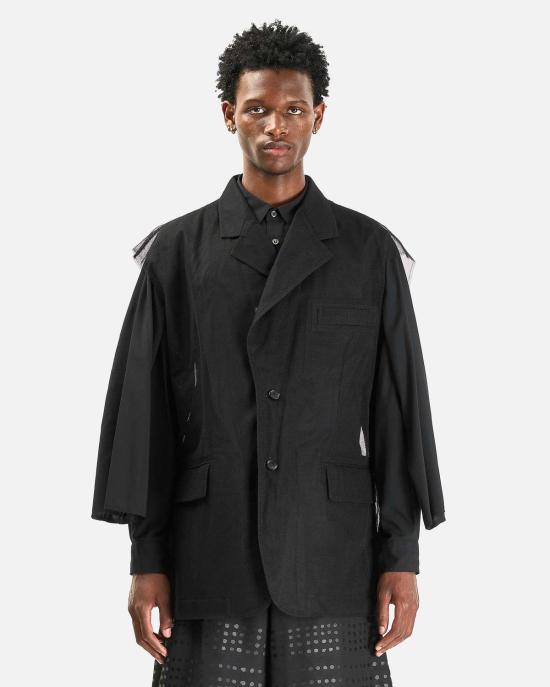  꼼데가르송 자켓 블랙 Comme Des Garçons 메쉬 조끼