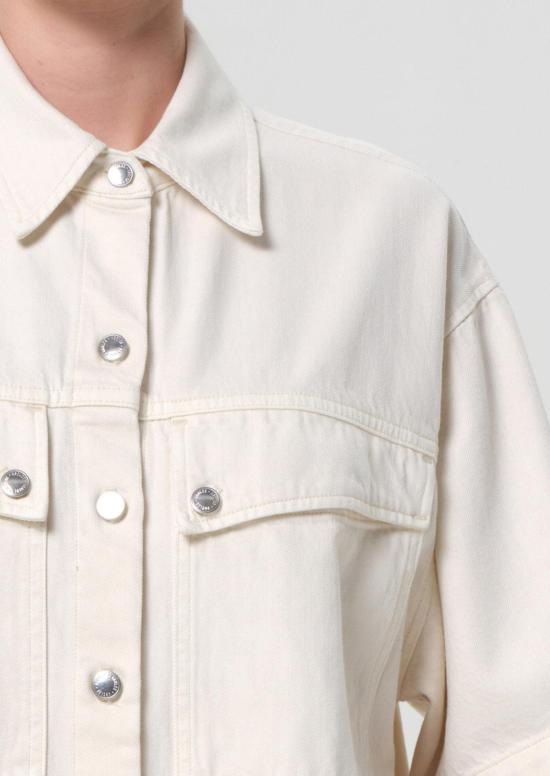  에이골디 반팔 티셔츠 아골데 에노라 하이 로우 셔츠 - AGOLDE