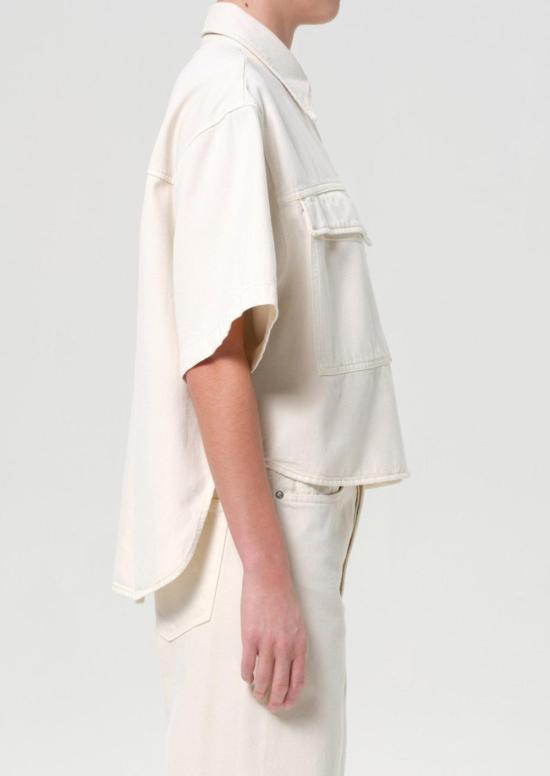  에이골디 반팔 티셔츠 아골데 에노라 하이 로우 셔츠 - AGOLDE