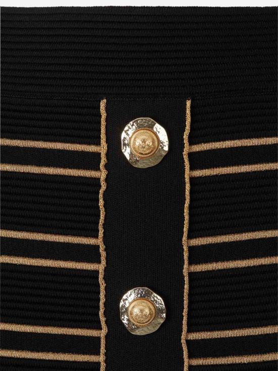 25FW 발망 미디 스커트 FF1LC018KI52 Black - BALMAIN