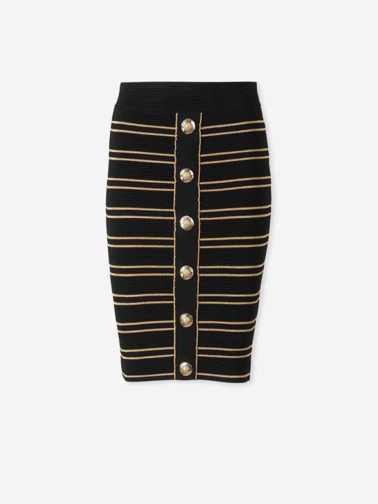 25FW 발망 미디 스커트 FF1LC018KI52 Black