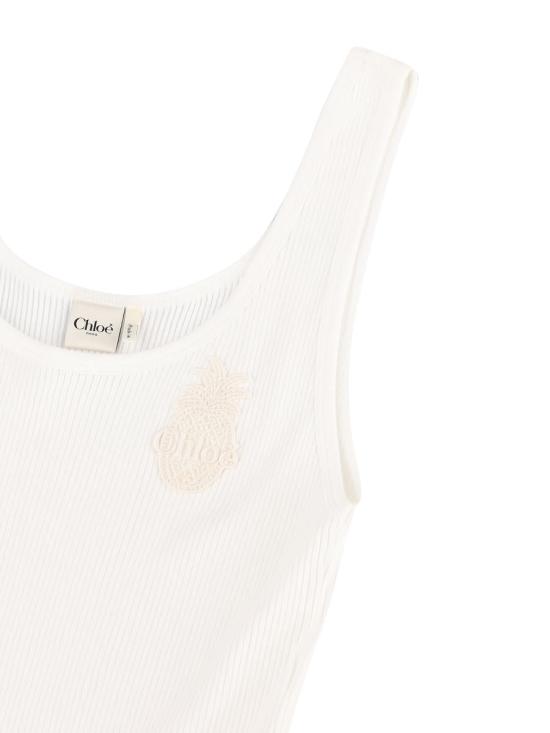 25FW 끌로에 민소매 티셔츠 CH25AJH12176101 AI25 WHITE - CHLOE