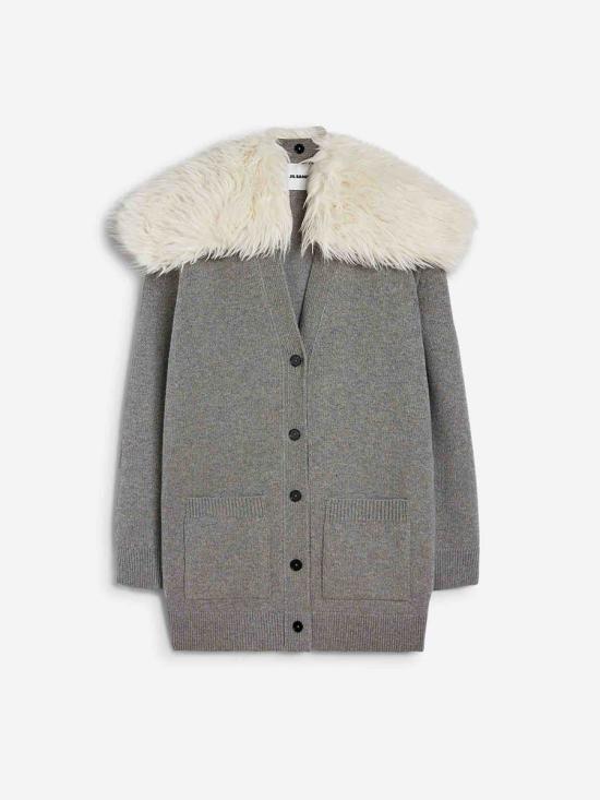 25FW 질샌더 가디건 J02HP0043 030 GREY