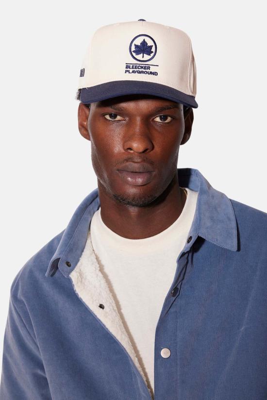  블루&크림 볼캡 블리커 플레이그라운드 스냅백 크림/네이비 - BLUE&CREAM