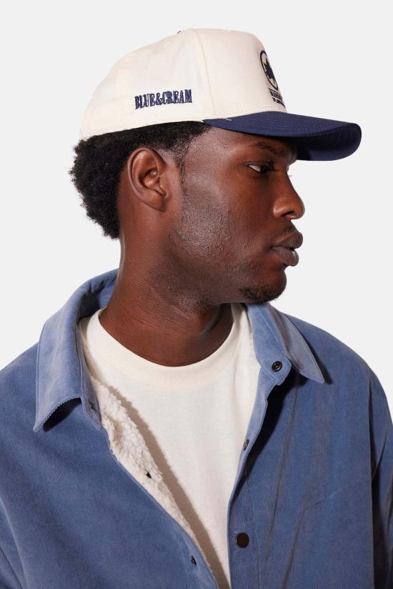 블루&크림 볼캡 블리커 플레이그라운드 스냅백 크림/네이비 - BLUE&CREAM
