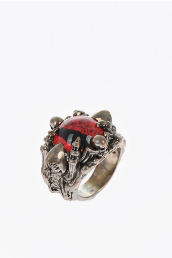  디스퀘어드2 반지 RIW0084134200014065 Rosso Argento