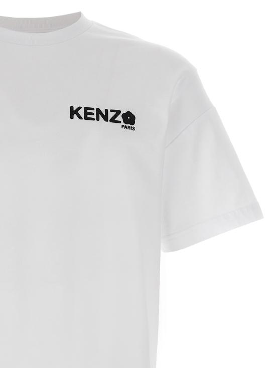 25FW 겐조 반팔 티셔츠 FF55TS4894SG01 White Black - KENZO