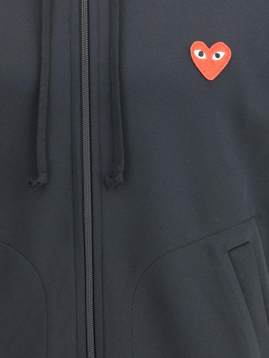 26SS 꼼데가르송 레드 하트 후드 집업 AXT172051 1 BLACK - COMME DES GARCONS