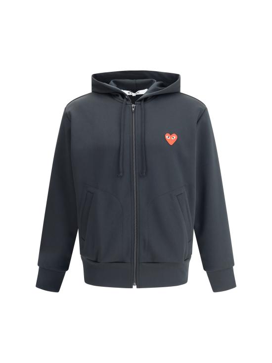26SS 꼼데가르송 레드 하트 후드 집업 AXT172051 1 BLACK