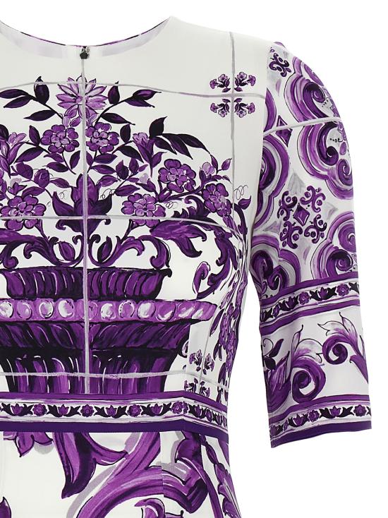 25FW 돌체앤가바나 미디 원피스 F6EAJTHPAELIP3TN Purple - DOLCE & GABBANA