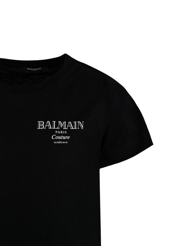 25FW [키즈] 발망 티셔츠 BX8P91 Z3186 930BC BLACK - BALMAIN