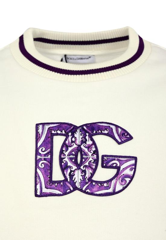 25FW [키즈] 돌체앤가바나 니트/스웻셔츠 L5JWBZ G7PED W0111 IVORY - DOLCE & GABBANA