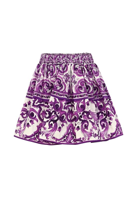 25FW [키즈] 돌체앤가바나 스커트 L55I63 HH5EN IP3TN VIOLET - DOLCE & GABBANA
