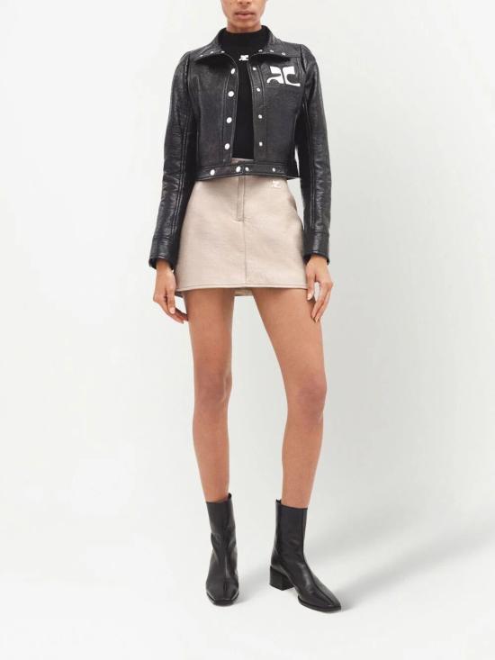 25FW 쿠레쥬 가죽 자켓 PERCBL005VY0014 9999 BLACK - COURREGES