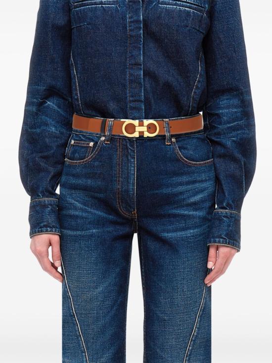 25FW 살바토레 페라가모 벨트 23A565 0775473 NEW COGNAC NERO - SALVATORE FERRAGAMO