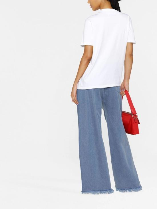 25FW 골든구스 반팔 티셔츠 GWP01220 P000593 10364 OPTIC WHITE BLACK - GOLDEN GOOSE