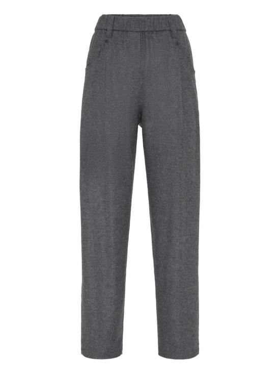25FW 브루넬로 쿠치넬리 스트레이트 팬츠 MB162P8417C032 Gray