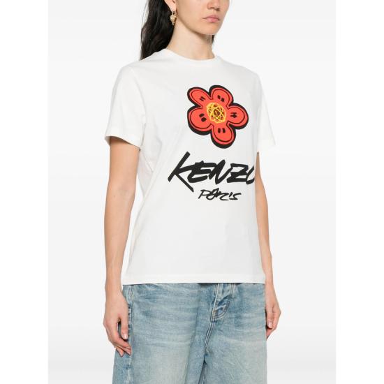 25FW 겐조 반팔 티셔츠 FF62TS3564SG 02 WHITE RED - KENZO