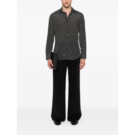 25SS 마짜렐리 긴팔 셔츠 POIS NERO BLACK - MAZZARELLI