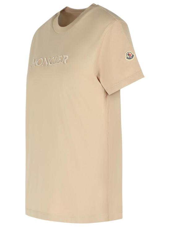25FW 몽클레어 반팔 티셔츠 093 8C000 12 89AUO221 Beige - MONCLER
