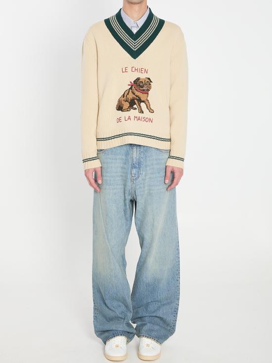 25FW 발렌티노 가라바니 스웨터 7V3KC35E WHITE - VALENTINO GARAVANI