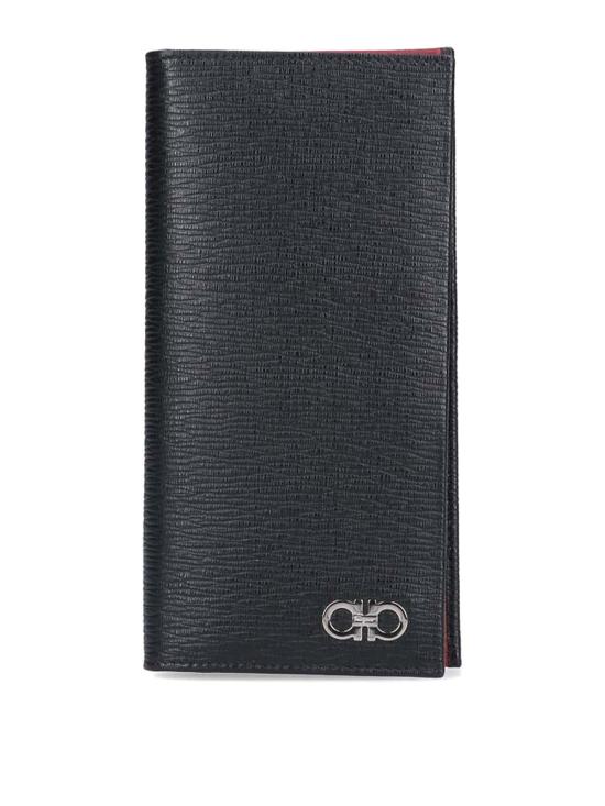 25FW 살바토레 페라가모 간치니 폴디드 장지갑 686018007 Black