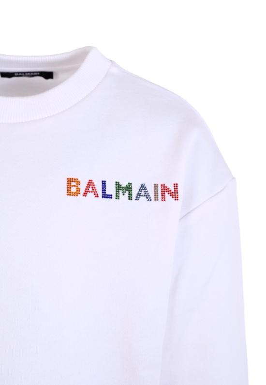 25FW [키즈] 발망 니트/스웻셔츠 BX4A70 Z3183 100MC WHITE - BALMAIN