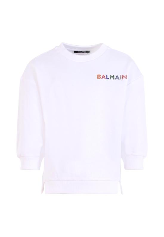 25FW [키즈] 발망 니트/스웻셔츠 BX4A70 Z3183 100MC WHITE