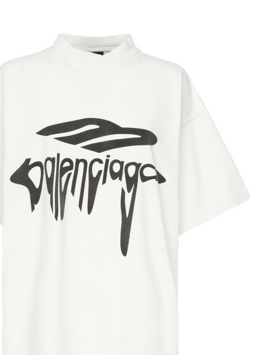 25SS 발렌시아가 3B 리퀴파이드 오버사이즈 티셔츠 787349 TRVS89081 White - BALENCIAGA