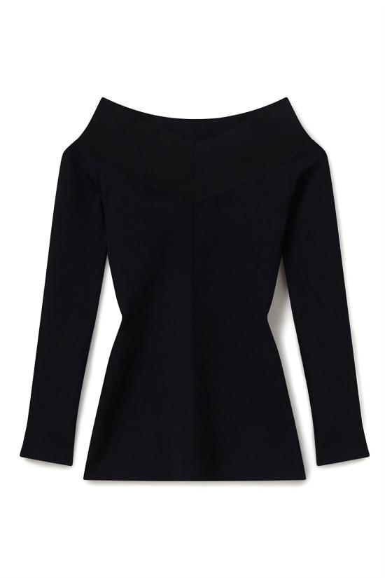 25FW 스텔라 맥카트니 긴팔 티셔츠 6K10683S2543 1000 Black