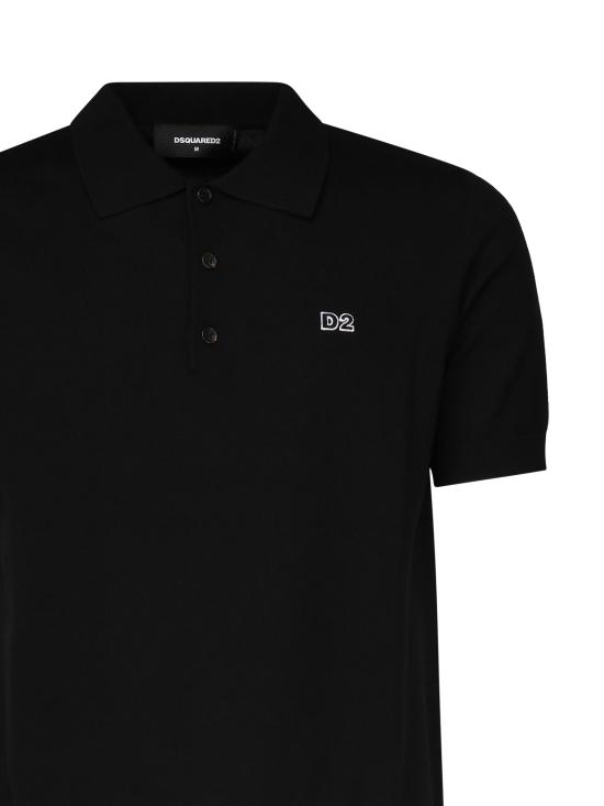 25FW 디스퀘어드2 폴로 티셔츠 S74HA1452 D13018900 Black - DSQUARED2