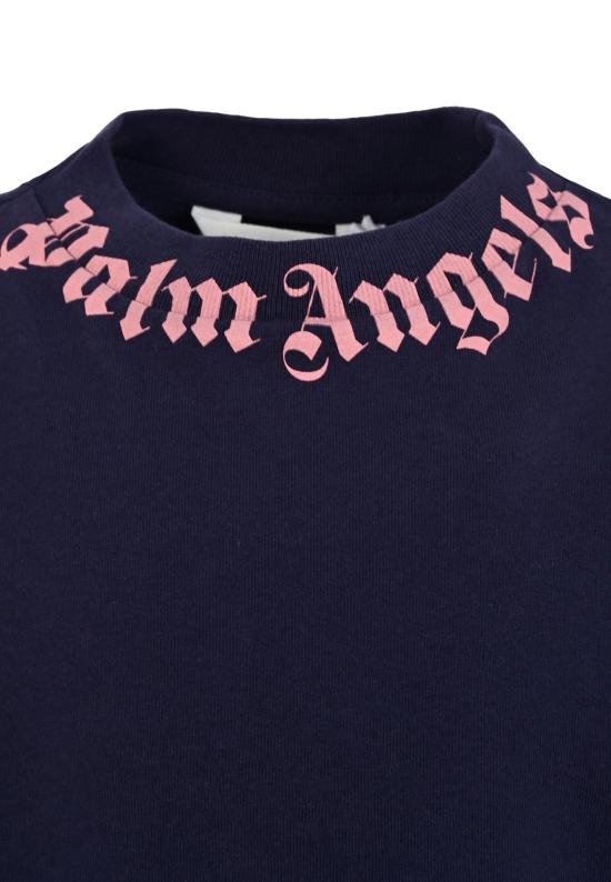 25FW [키즈] 팜앤젤스 티셔츠 PGAA002F25JER0084630 BLUE - PALM ANGELS