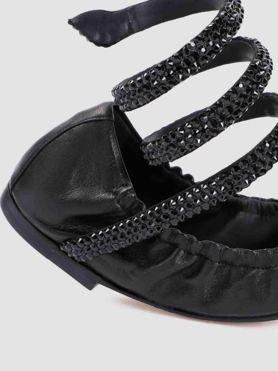  르네 카오빌라 플랫 슈즈 C12073010NA01V050BLACK Black - RENE CAOVILLA