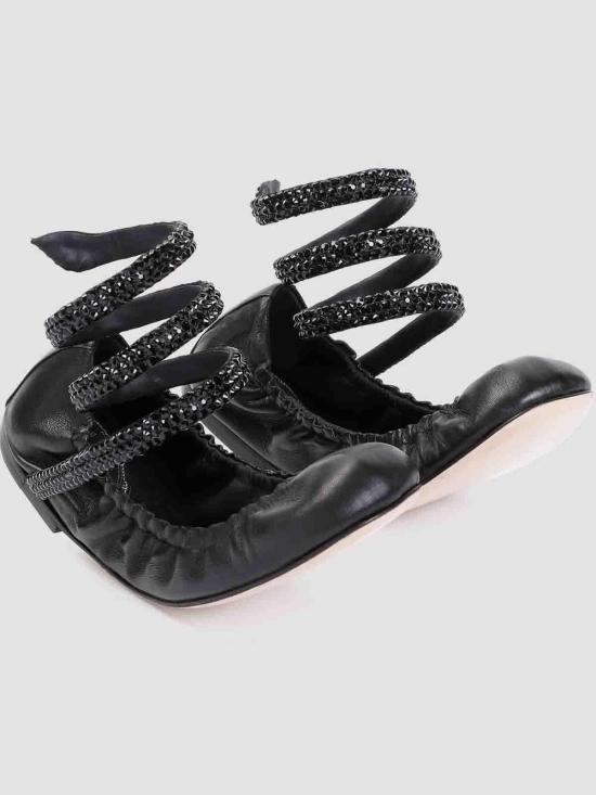  르네 카오빌라 플랫 슈즈 C12073010NA01V050BLACK Black - RENE CAOVILLA