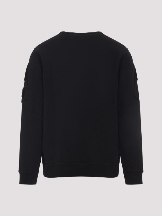  스톤 아일랜드 브러쉬드 오가닉 코튼 플리스 레귤러 핏 크루넥 스웨트셔츠  K2S156100008S0A20V0029 Black - STONE ISLAND