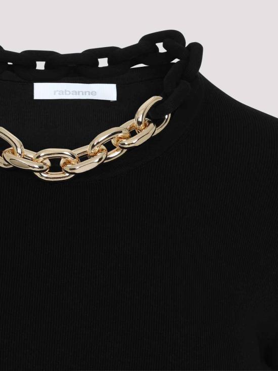 25SS 파코라반 미디 원피스 25PMRO066ML0308P001 Black - PACO RABANNE