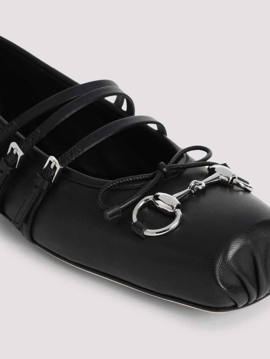  구찌 홀스빗 발레 플랫 814318AAEA41000 Black - GUCCI