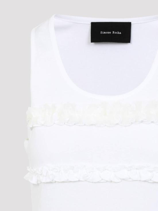  시몬로샤 민소매 티셔츠 53450553WHITE White - SIMONE ROCHA