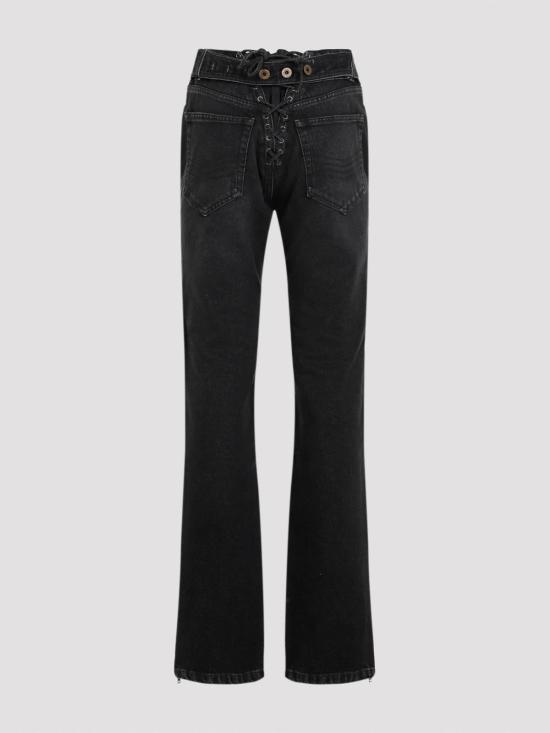  장 폴 고티에 스트레이트 팬츠 FJE148LPD01606 Black - JEAN PAUL GAULTIER